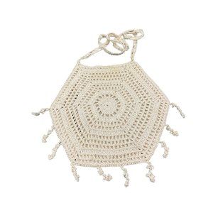 Vintage Crochet Hexagon Hippie Lace Purse / Sholder bag / Cross body